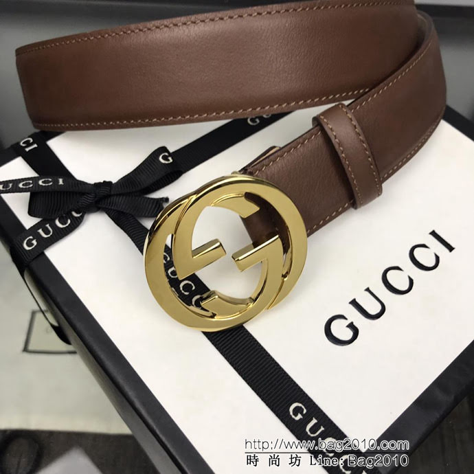 GUCCI古馳 官網爆款 正品規格 原單品質 頭層小牛皮面 亮面小雙G扣 時尚百搭款皮帶  xfp1312